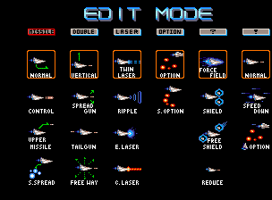 Gradius III Edit Mode
