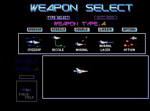Gradius III Weapons