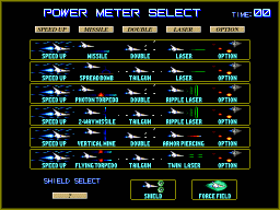 Gradius IV Weapons