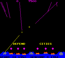 Super Missile Attack Demo screen